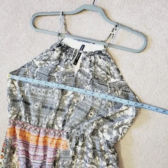 Anthropologie Walter Baker Animal Bohemian Abstract Vacation Fairy Maxi Dress L - Picture 5 of 7